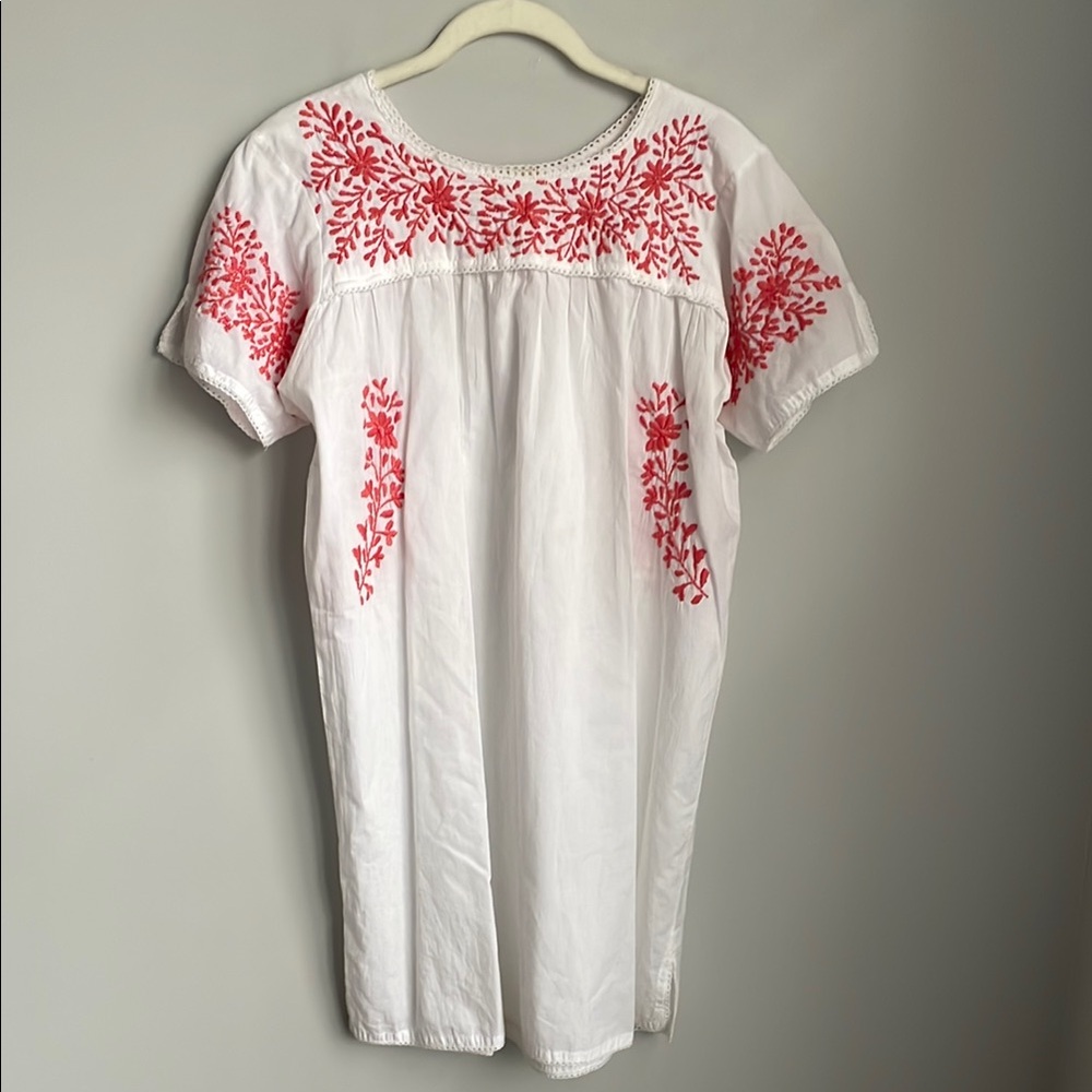 Roberta Roller Rabbit Vivian White Embroidered Dress Size Small